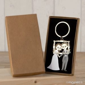Llavero novios Pop & fun photocall en caja regalo