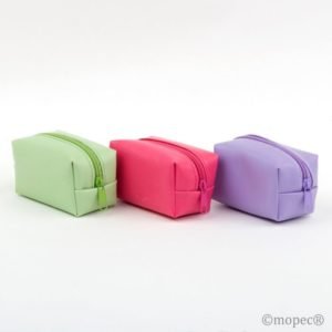 Monedero cremallera verde-lila-fucsia