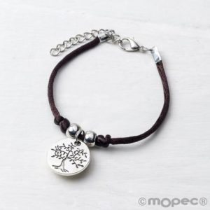 Pulsera con medalla de árbol  life is a gift  Pack 4